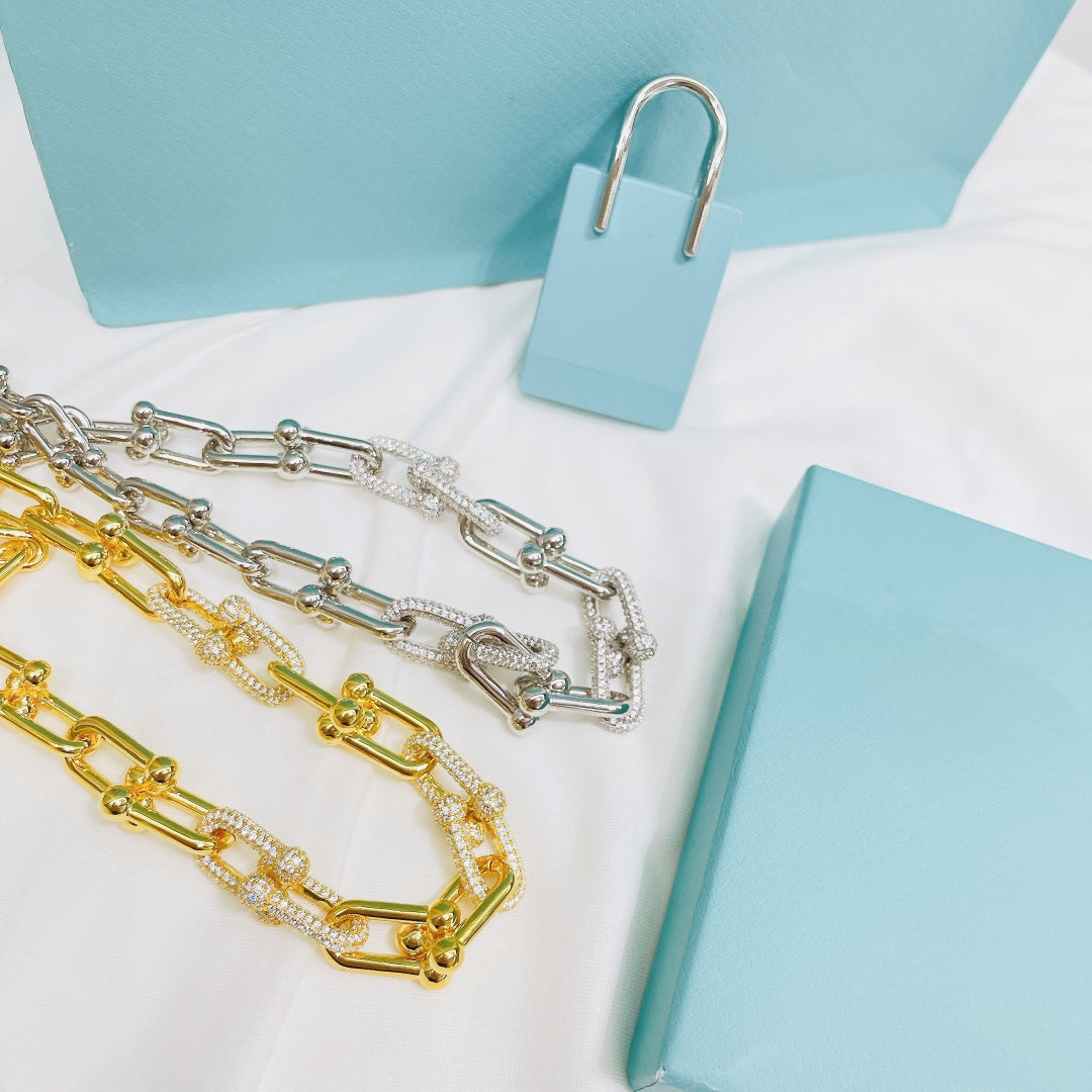 [Renovia Jewelry]HARDWEAR NECKLACE DIAMOND PAVED