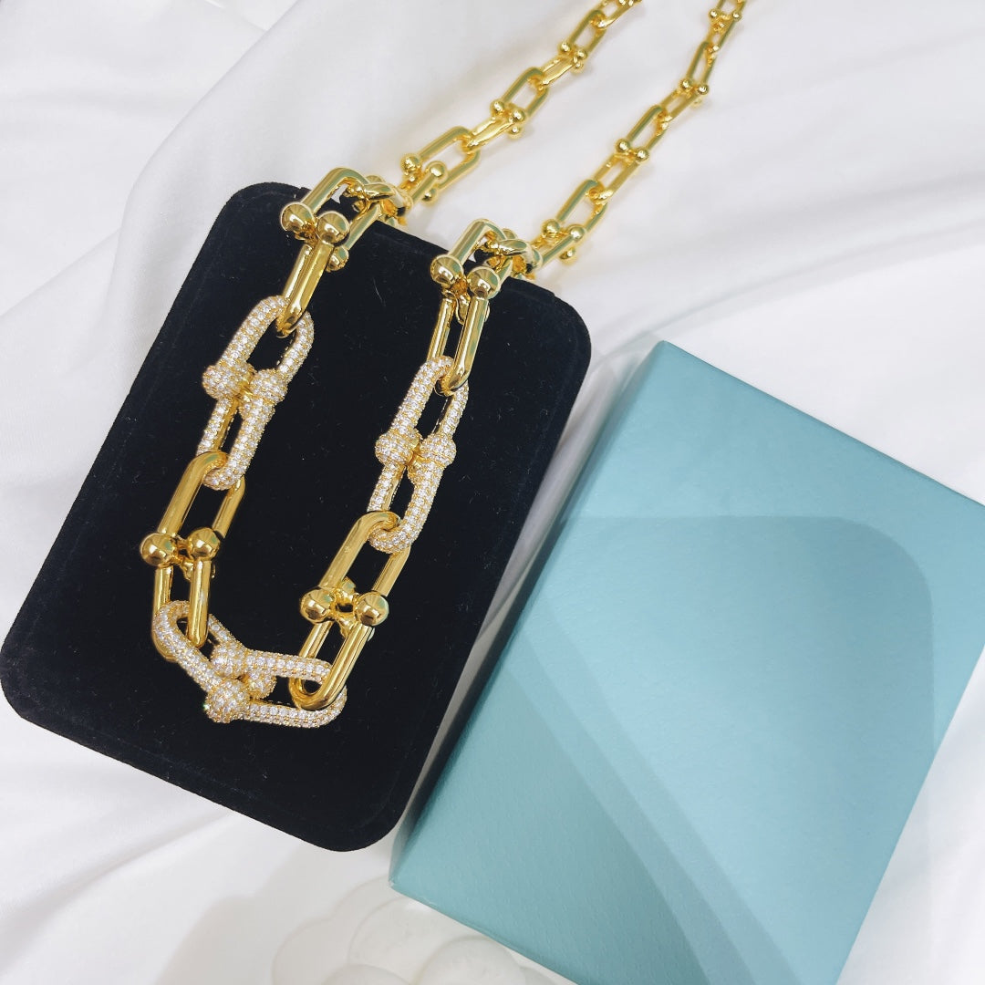 [Renovia Jewelry]HARDWEAR NECKLACE DIAMOND PAVED