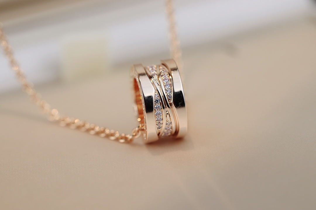 [Renovia Jewelry]ZERO 1 PINK GOLD DIAMOND NECKLACE