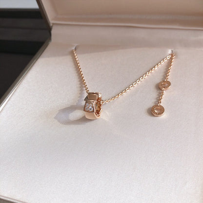 [Renovia Jewelry]SERPENTI PEDANT DIAMOND PINK GOLD NECKLACE