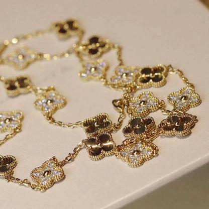 [Renovia Jewelry]CLOVER 20 MOTIFS LASER DIAMOND NECKLACE