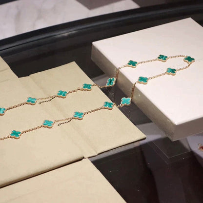 [Renovia Jewelry]CLOVER 20 MOTIFS MALACHITE GOLD