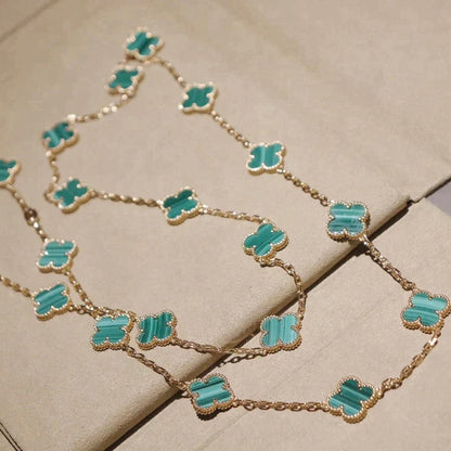 [Renovia Jewelry]CLOVER 20 MOTIFS MALACHITE GOLD