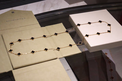 [Renovia Jewelry]CLOVER 20 MOTIFS ONYX ROSE GOLD