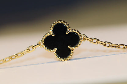 [Renovia Jewelry]CLOVER 20 MOTIFS ONYX ROSE GOLD