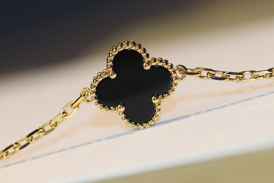 [Renovia Jewelry]CLOVER 20 MOTIFS ONYX ROSE GOLD
