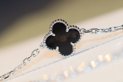 [Renovia Jewelry]CLOVER 20 MOTIFS ONYX DIAMOND SILVER