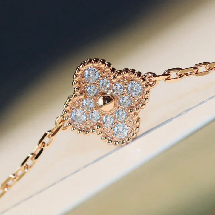 [Renovia Jewelry]CLOVER 20 MOTIFS LASER DIAMOND NECKLACE