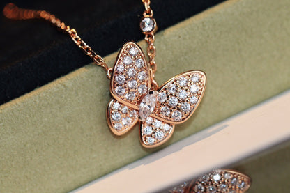 [Renovia Jewelry]BUTTERFLY DIAMOND NECKLACE