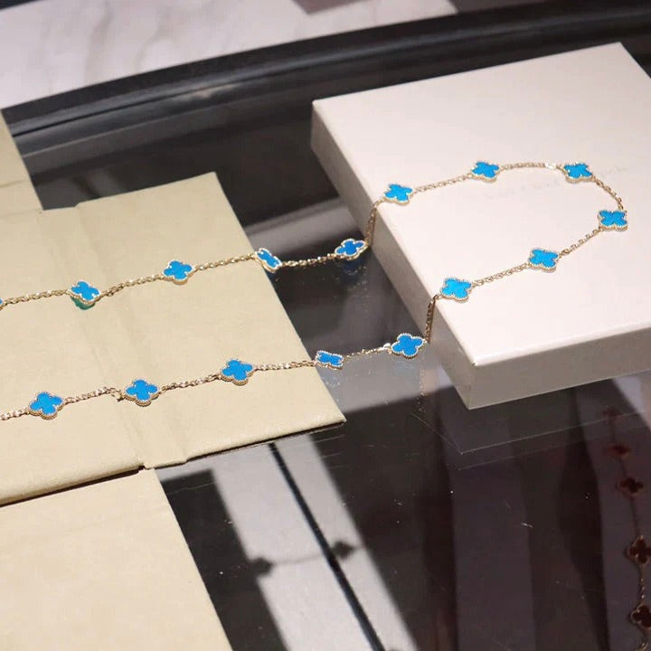 [Renovia Jewelry]CLOVER 20 MOTIFS TURQUOISE GOLD