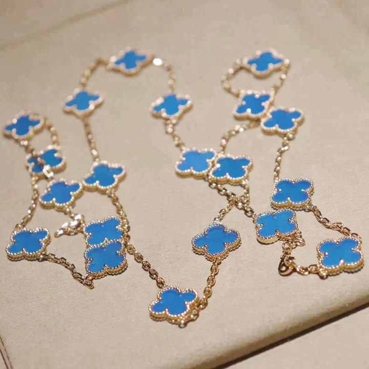 [Renovia Jewelry]CLOVER 20 MOTIFS TURQUOISE GOLD