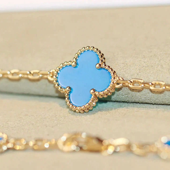 [Renovia Jewelry]CLOVER 20 MOTIFS TURQUOISE GOLD