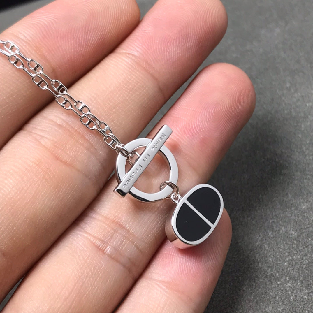 [Renovia Jewelry]CHAINE VERSO BLACK CERAMIC  NECKLACE