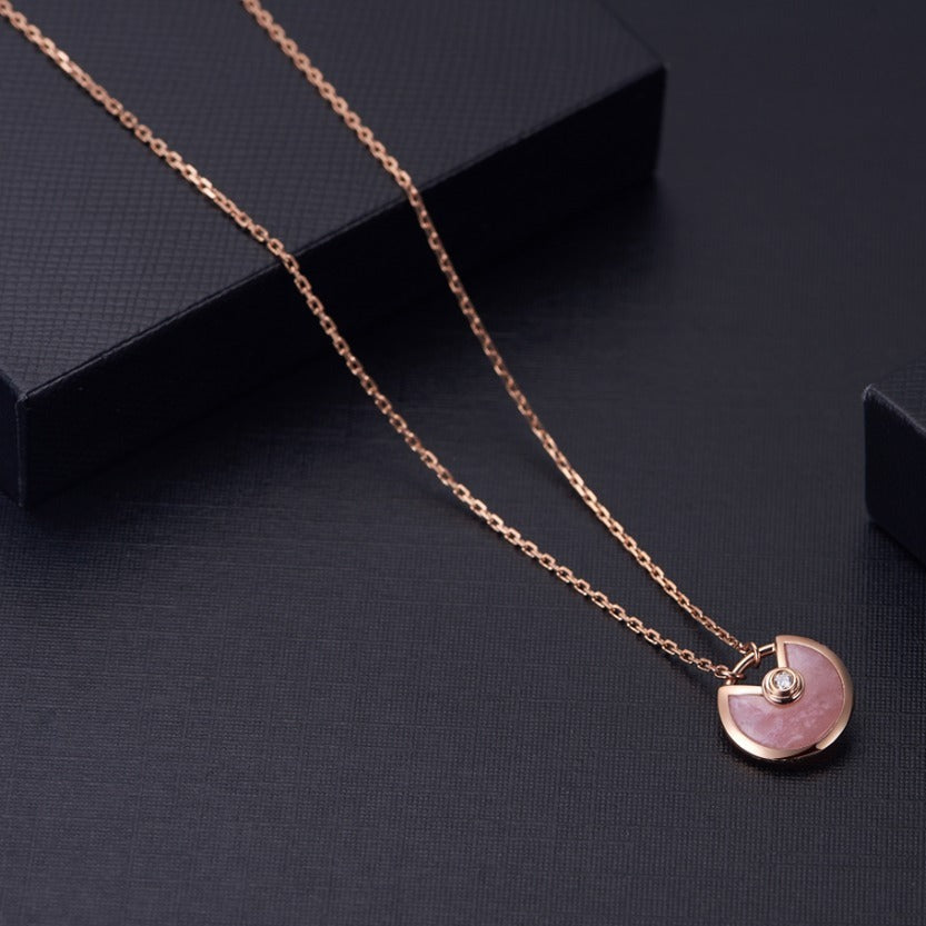 [Renovia Jewelry]AMULETTE ROSE GOLD PINK MOP NECKLACE