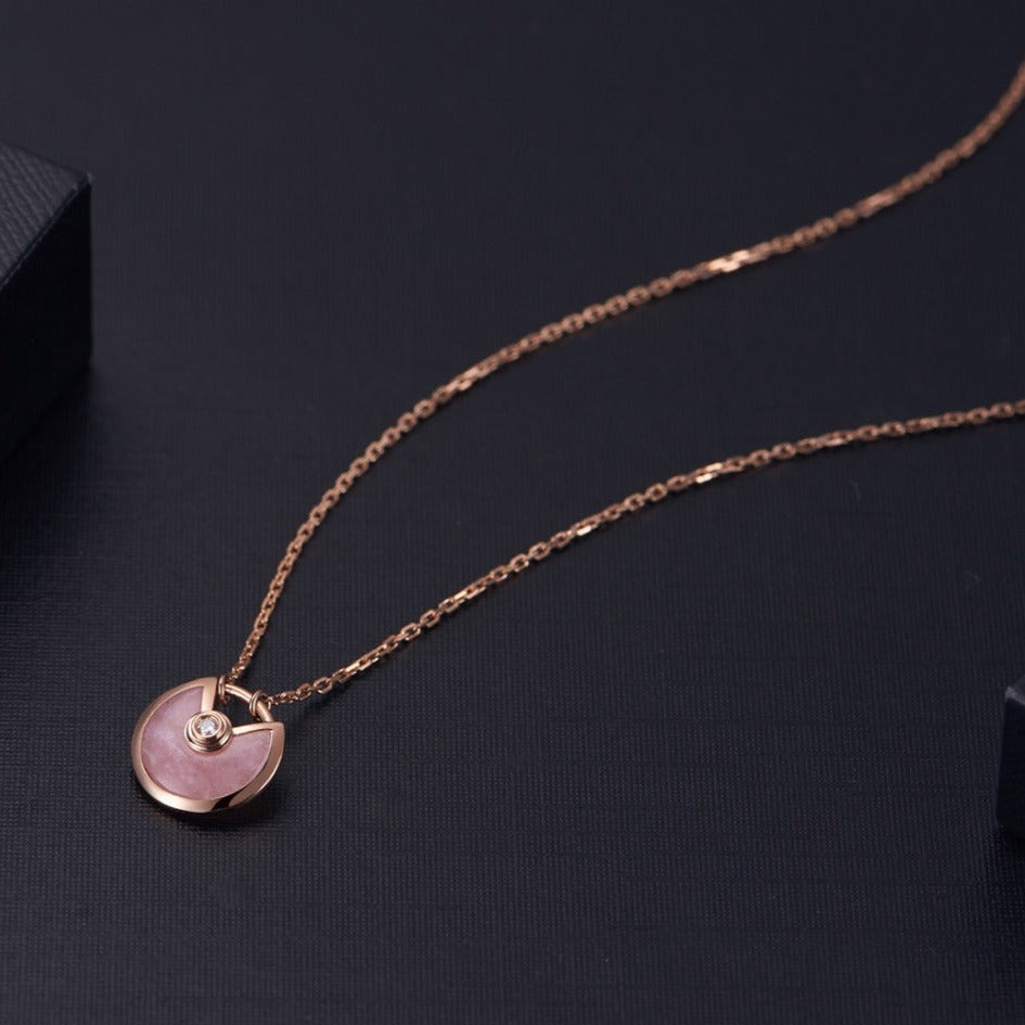 [Renovia Jewelry]AMULETTE ROSE GOLD PINK MOP NECKLACE