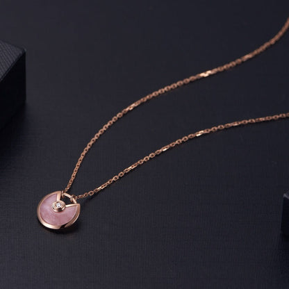 [Renovia Jewelry]AMULETTE ROSE GOLD PINK MOP NECKLACE