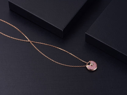 [Renovia Jewelry]AMULETTE ROSE GOLD PINK MOP NECKLACE