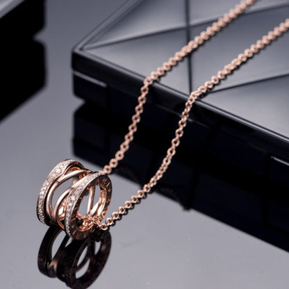 [Renovia Jewelry]ZERO 1 PINK GOLD DIAMOND OPEN NECKLACE