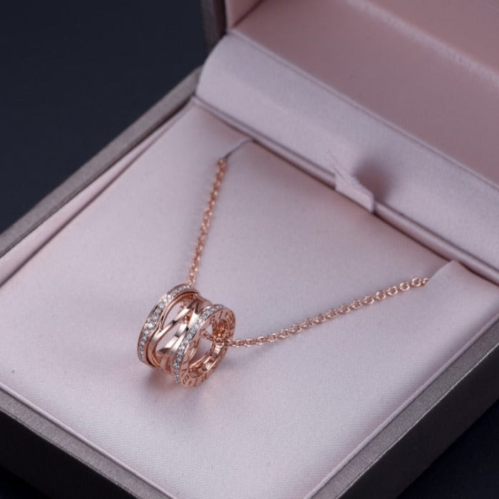 [Renovia Jewelry]ZERO 1 PINK GOLD DIAMOND OPEN NECKLACE