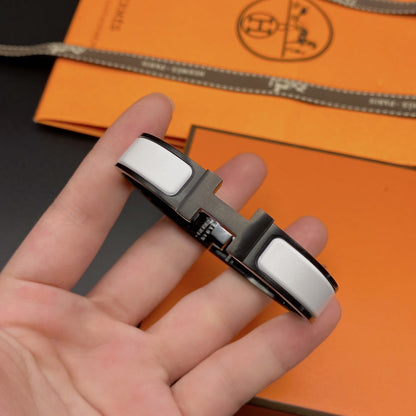 [Renovia Jewelry]H BRACELET 12MM BLACK WHITE CERAMIC