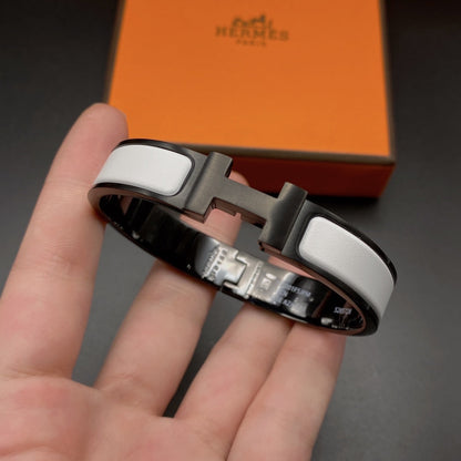 [Renovia Jewelry]H BRACELET 12MM BLACK WHITE CERAMIC