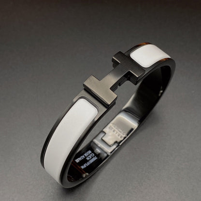 [Renovia Jewelry]H BRACELET 12MM BLACK WHITE CERAMIC