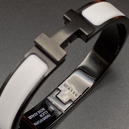 [Renovia Jewelry]H BRACELET 12MM BLACK WHITE CERAMIC
