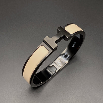 [Renovia Jewelry]H BRACELET 12MM BLACK BEIGE CERAMIC