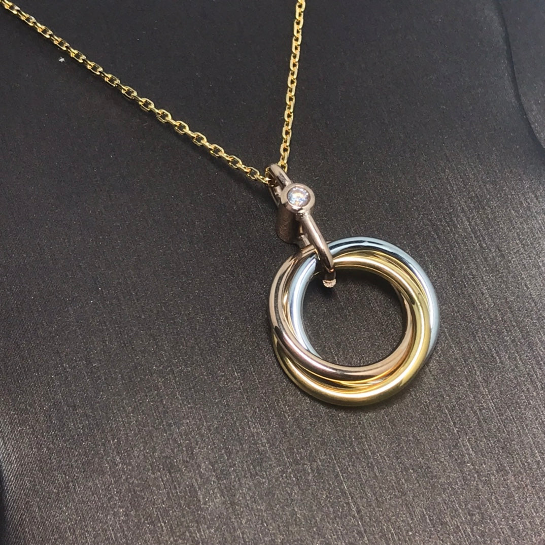 [Renovia Jewelry]TRINITY  NECKLACE 1 DIAMOND