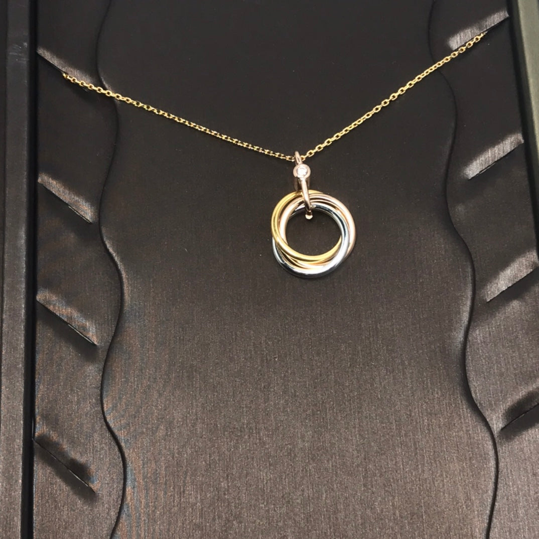 [Renovia Jewelry]TRINITY  NECKLACE 1 DIAMOND