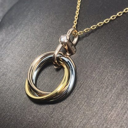 [Renovia Jewelry]TRINITY  NECKLACE 1 DIAMOND