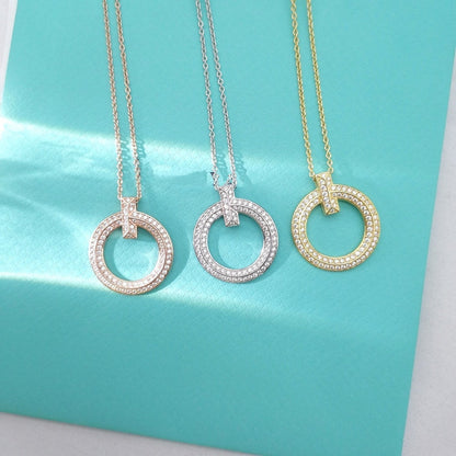 [Renovia Jewelry]T WIRE PEDANT DIAMOND NECKLACE