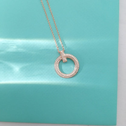 [Renovia Jewelry]T WIRE PEDANT DIAMOND NECKLACE