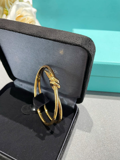 [Renovia Jewelry]KNOT DOUBLE ROW GOLD BRACELET