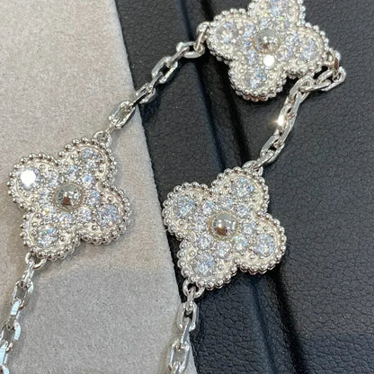 [Star  Jewelry] CLOVER 5 MOTIF FULL DIAMOND BRACELET COLLECTION