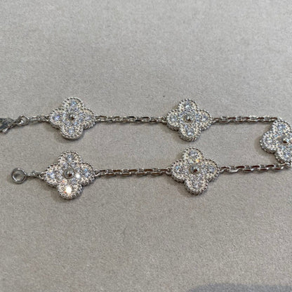 [Star  Jewelry] CLOVER 5 MOTIF FULL DIAMOND BRACELET COLLECTION