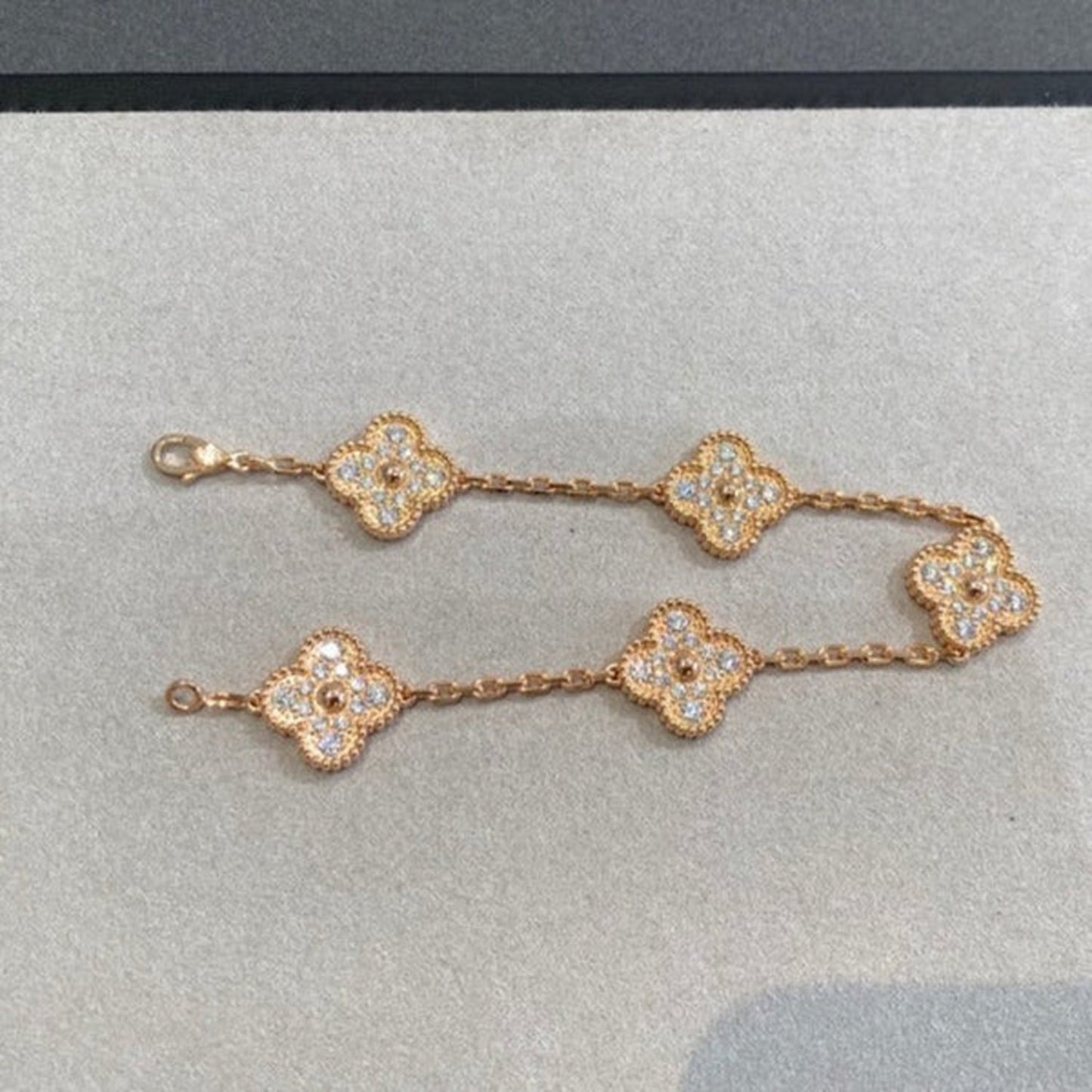 [Star  Jewelry] CLOVER 5 MOTIF FULL DIAMOND BRACELET COLLECTION