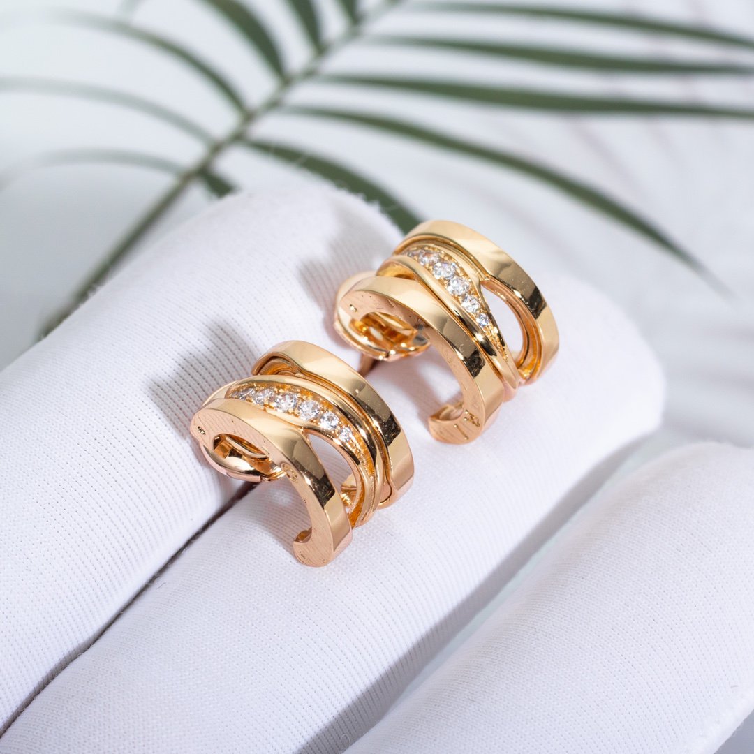 [Renovia Jewelry]ZERO 1 PINK GOLD DIAMONDS EARRINGS