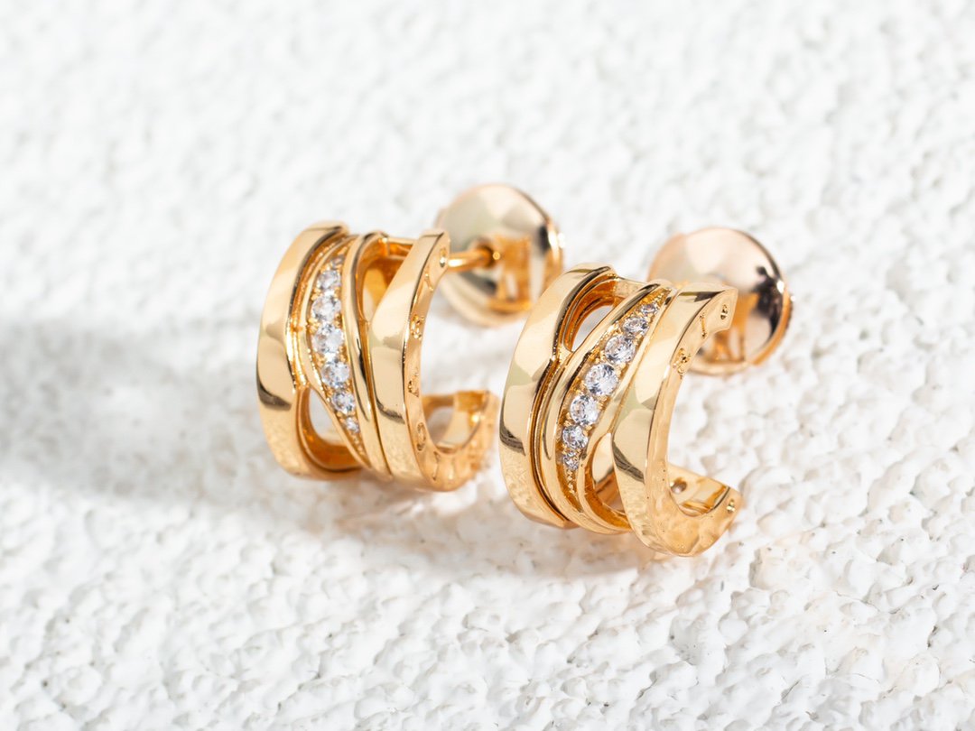 [Renovia Jewelry]ZERO 1 PINK GOLD DIAMONDS EARRINGS