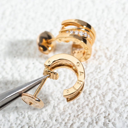 [Renovia Jewelry]ZERO 1 PINK GOLD DIAMONDS EARRINGS