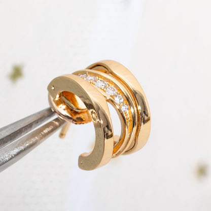 [Renovia Jewelry]ZERO 1 PINK GOLD DIAMONDS EARRINGS