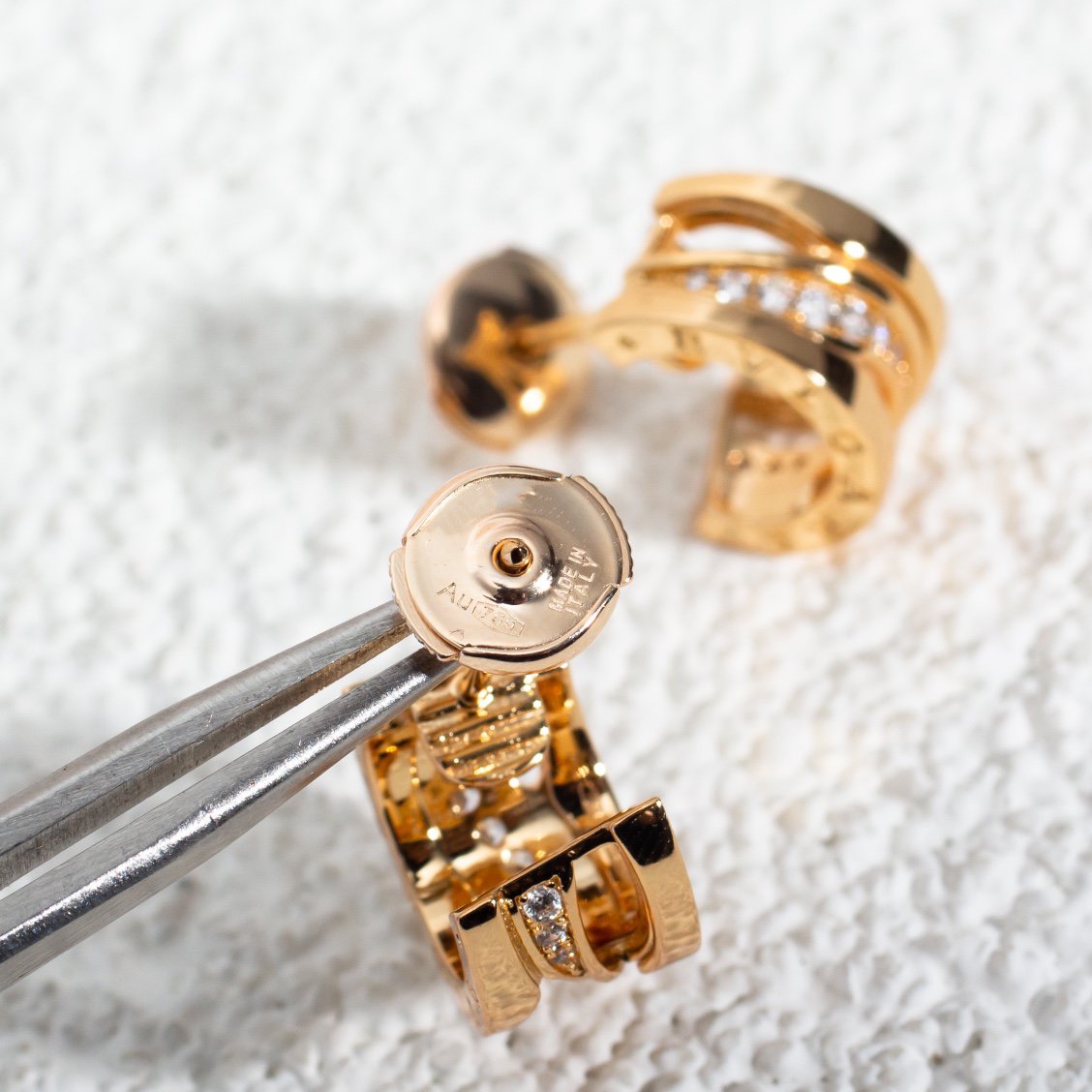 [Renovia Jewelry]ZERO 1 PINK GOLD DIAMONDS EARRINGS