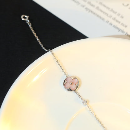 [Renovia Jewelry]SUN MOTIF PINK MOP SILVER BRACELET