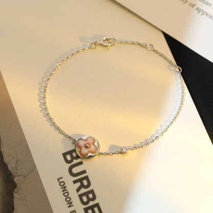 [Renovia Jewelry]SUN MOTIF PINK MOP SILVER BRACELET