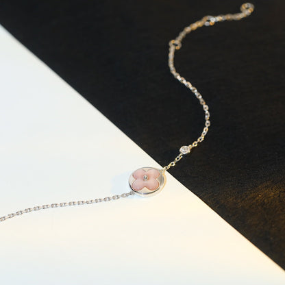 [Renovia Jewelry]SUN MOTIF PINK MOP SILVER BRACELET