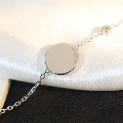[Renovia Jewelry]SUN MOTIF PINK MOP SILVER BRACELET