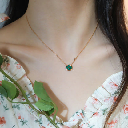 [Renovia Jewelry]SUN PEDANT PINK GOLD 1 DIAMOND NECKLACE