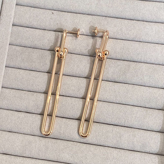 [Renovia Jewelry]HARDWEAR DOUBLE LONG LINK EARRINGS