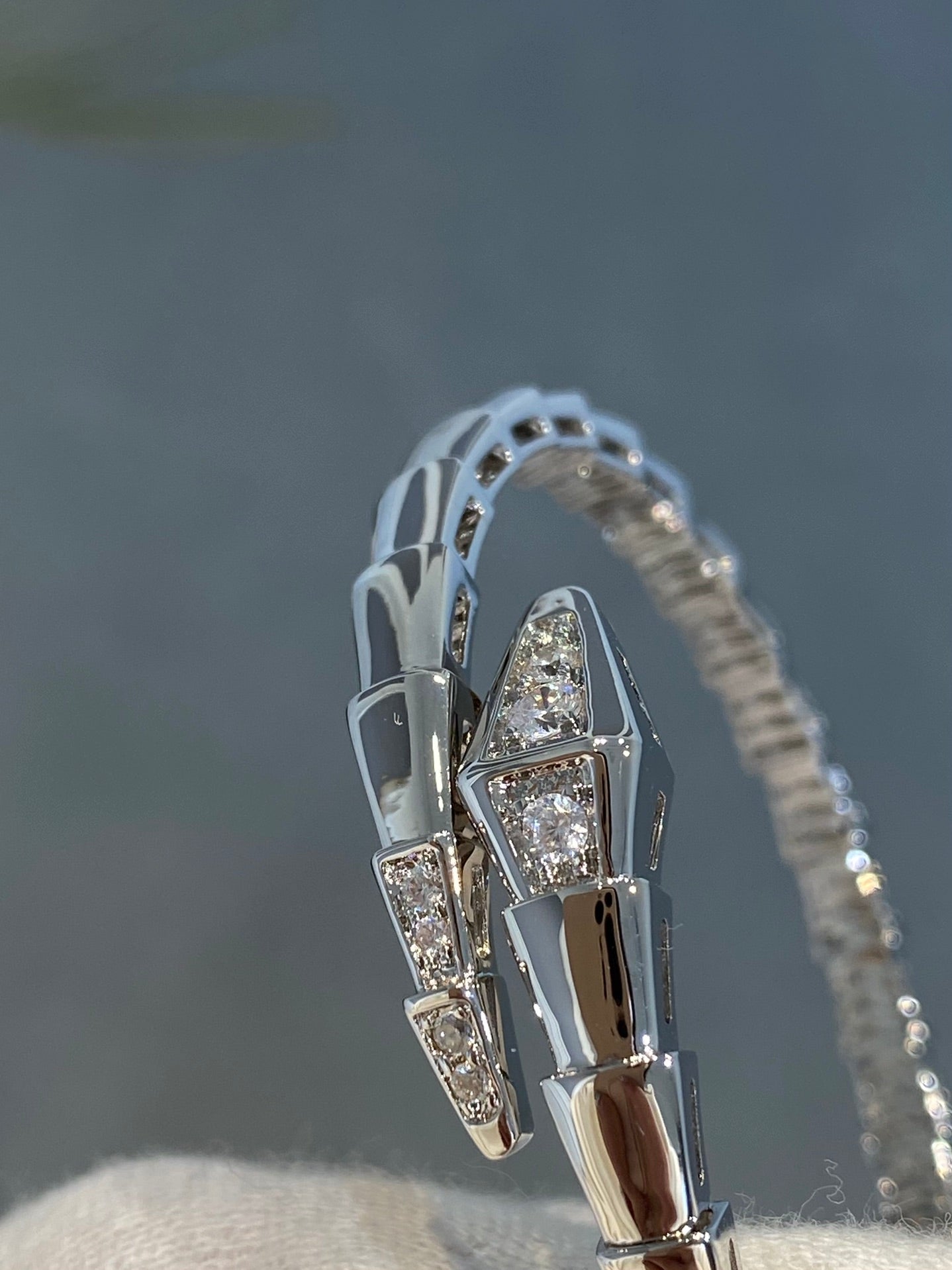 [Renovia Jewelry]SERPENTI BRACELET DIAMONDS SILVER
