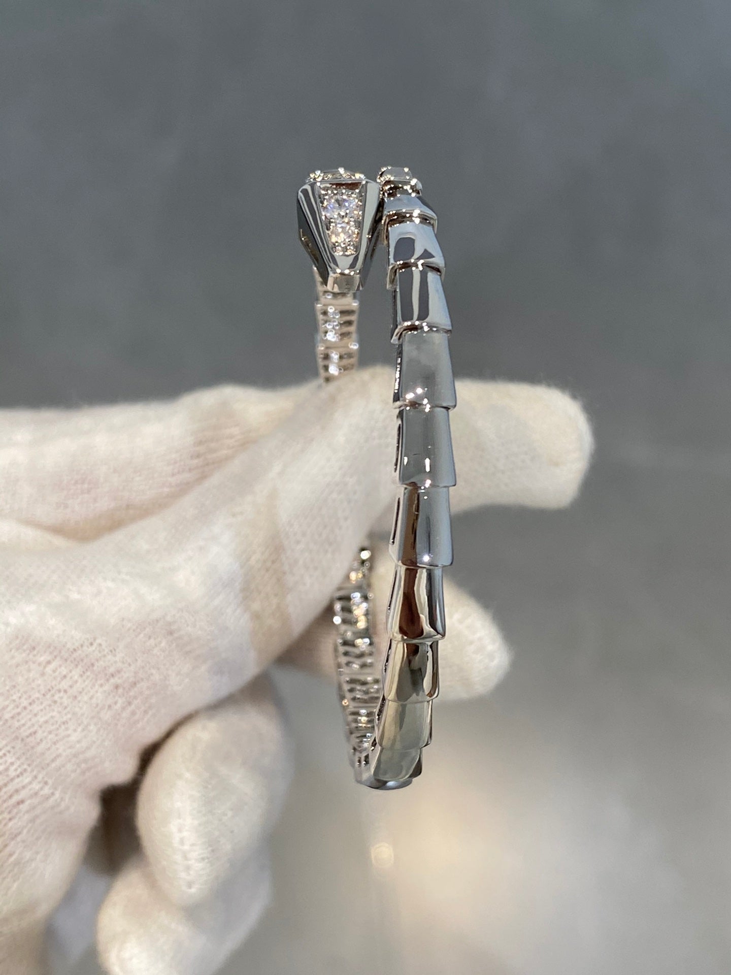 [Renovia Jewelry]SERPENTI BRACELET DIAMONDS SILVER